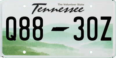 TN license plate Q8830Z