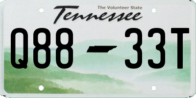 TN license plate Q8833T