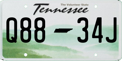 TN license plate Q8834J