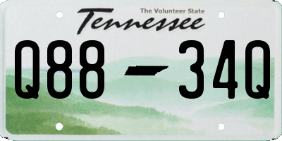 TN license plate Q8834Q