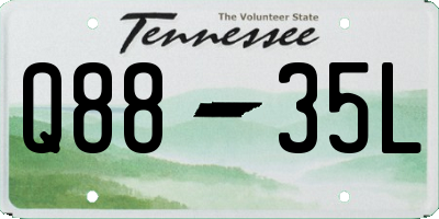 TN license plate Q8835L