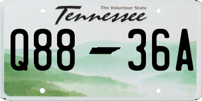TN license plate Q8836A