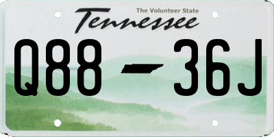 TN license plate Q8836J
