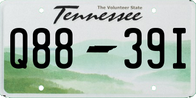 TN license plate Q8839I
