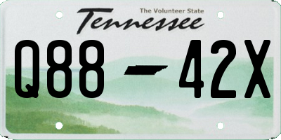 TN license plate Q8842X