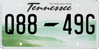 TN license plate Q8849G