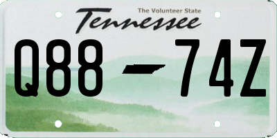TN license plate Q8874Z
