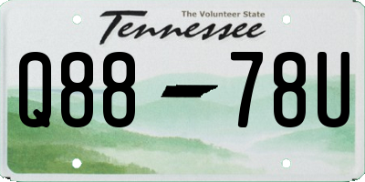 TN license plate Q8878U