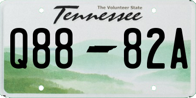 TN license plate Q8882A