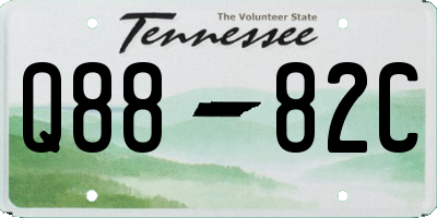 TN license plate Q8882C