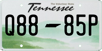 TN license plate Q8885P