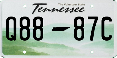 TN license plate Q8887C