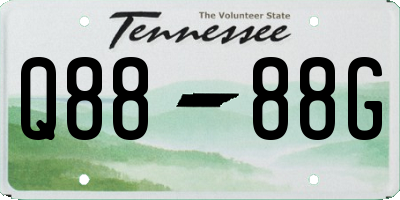 TN license plate Q8888G