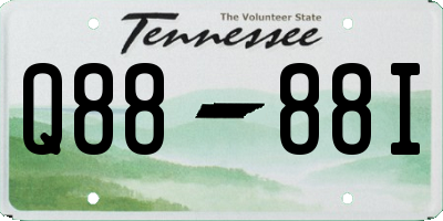 TN license plate Q8888I