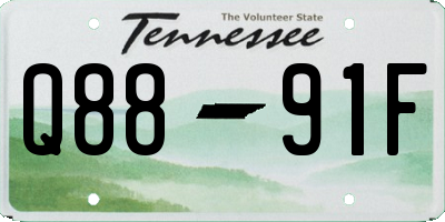 TN license plate Q8891F