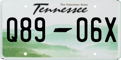 TN license plate Q8906X