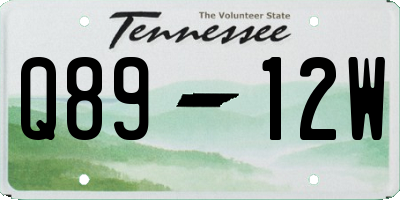 TN license plate Q8912W