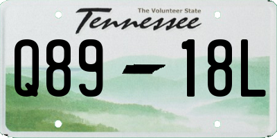 TN license plate Q8918L