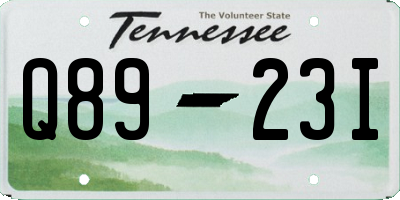 TN license plate Q8923I