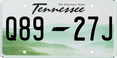 TN license plate Q8927J