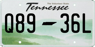 TN license plate Q8936L