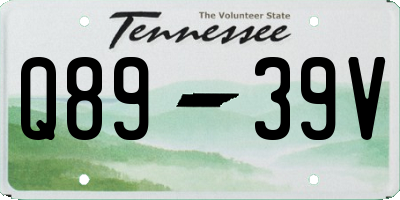 TN license plate Q8939V