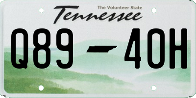 TN license plate Q8940H