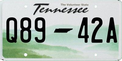 TN license plate Q8942A