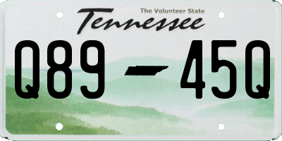 TN license plate Q8945Q
