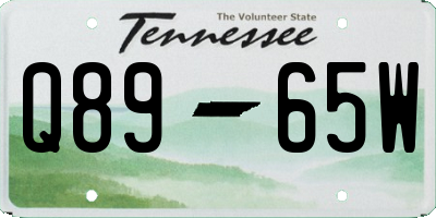 TN license plate Q8965W