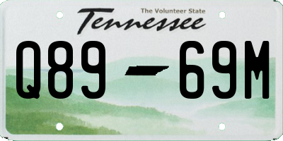 TN license plate Q8969M