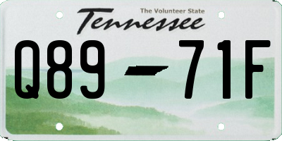 TN license plate Q8971F