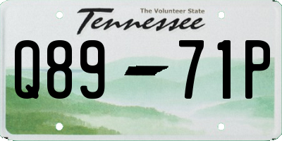 TN license plate Q8971P