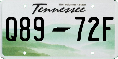 TN license plate Q8972F