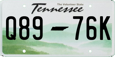 TN license plate Q8976K