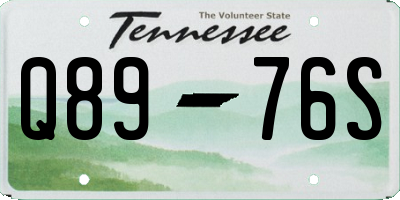 TN license plate Q8976S