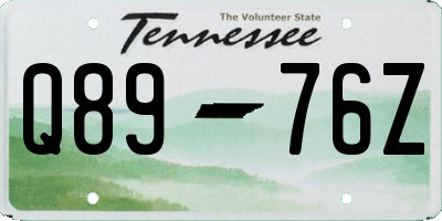 TN license plate Q8976Z