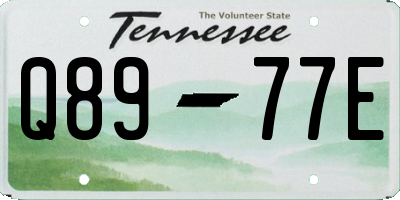 TN license plate Q8977E