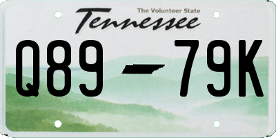 TN license plate Q8979K