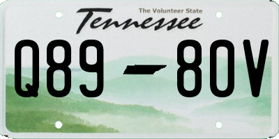 TN license plate Q8980V