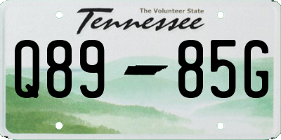TN license plate Q8985G
