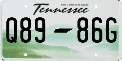 TN license plate Q8986G