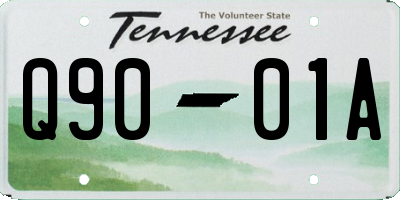 TN license plate Q9001A