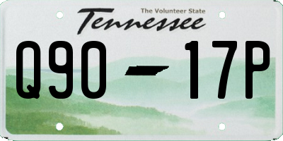 TN license plate Q9017P