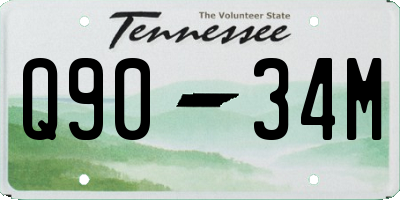 TN license plate Q9034M