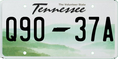 TN license plate Q9037A
