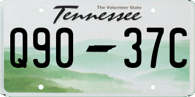 TN license plate Q9037C