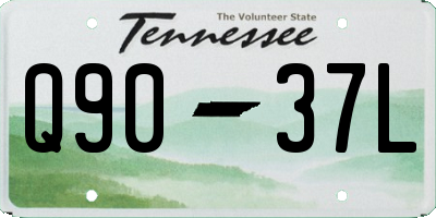 TN license plate Q9037L