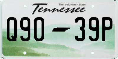 TN license plate Q9039P