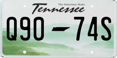 TN license plate Q9074S
